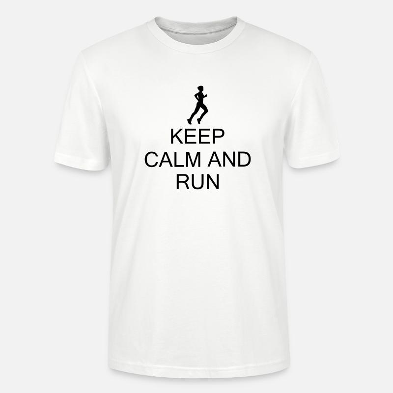 keep Calm and Run - Stanley/Stella Unisex Bio-T-Shirt CRAFTER - Weiß