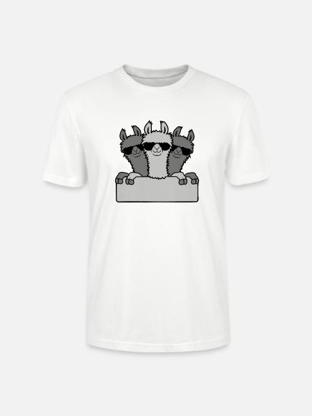 Lamas Friends Team Shield - Stanley/Stella CRAFTER Unisex Organic T-Shirt - white
