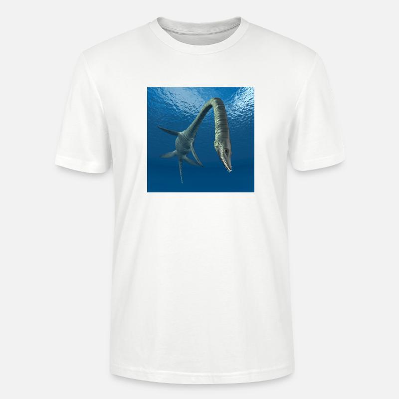 Plesiosaurier Elasmosaurus - Stanley/Stella Unisex Bio-T-Shirt CRAFTER - Weiß