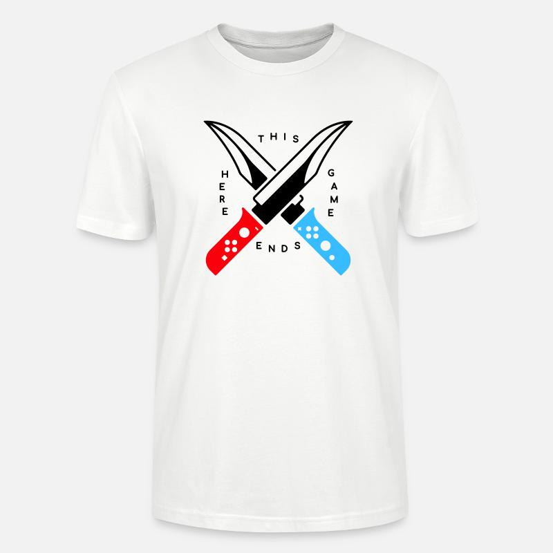 Couteau de contrôleur de console de jeu avec slogan - T-shirt bio CRAFTER Stanley Stella Unisexe - blanc