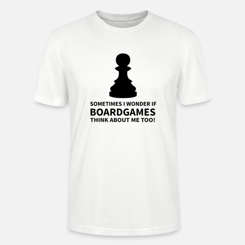 boardgame chess backgammon game night - Stanley/Stella Unisex Bio-T-Shirt CRAFTER - Weiß