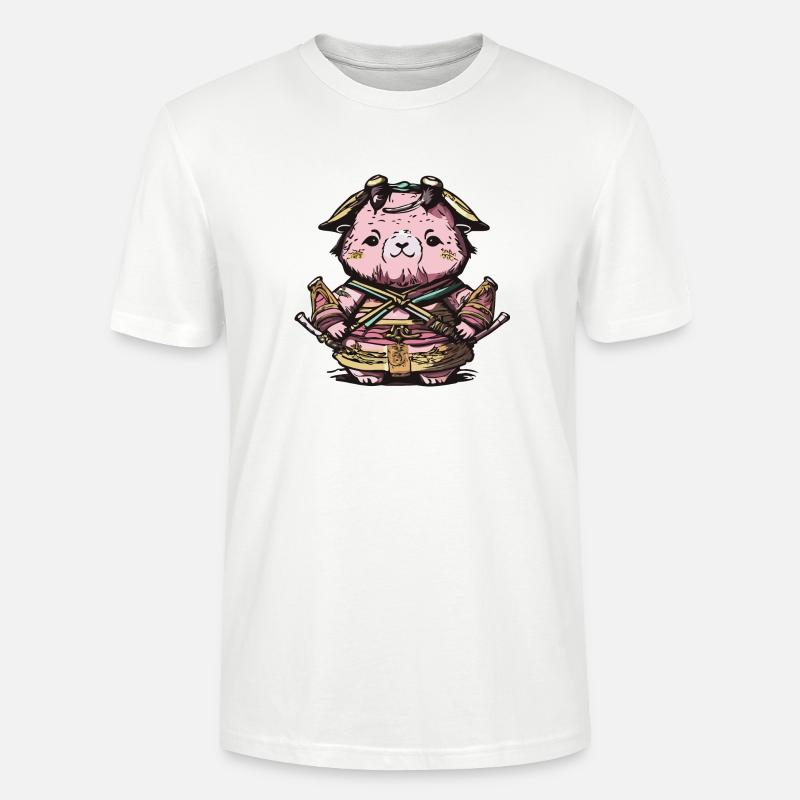 Tierischer Samurai - Stanley/Stella Unisex Bio-T-Shirt CRAFTER - Weiß