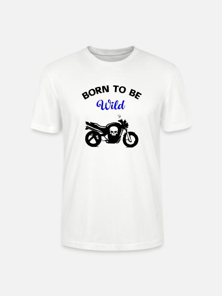 motorcycle - Stanley/Stella CRAFTER Unisex Organic T-Shirt - white
