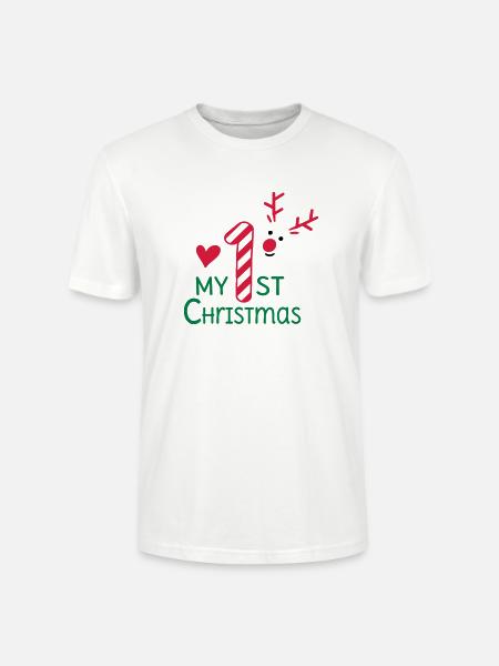 My First Christmas - Stanley/Stella CRAFTER Unisex Organic T-Shirt - white