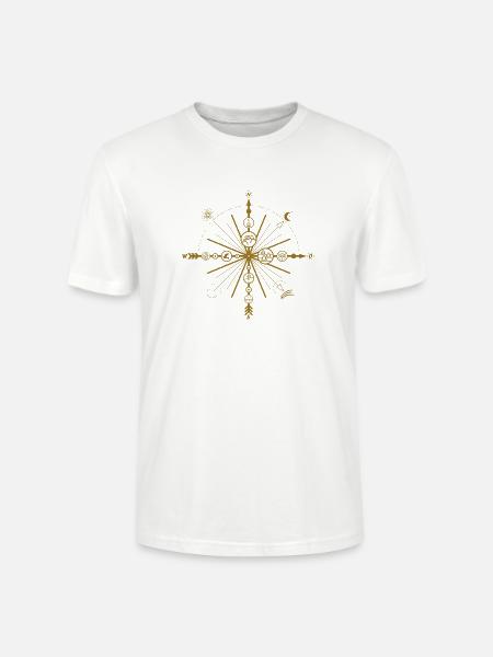 Arrows (compass) 01 - Stanley/Stella CRAFTER Unisex Organic T-Shirt - white