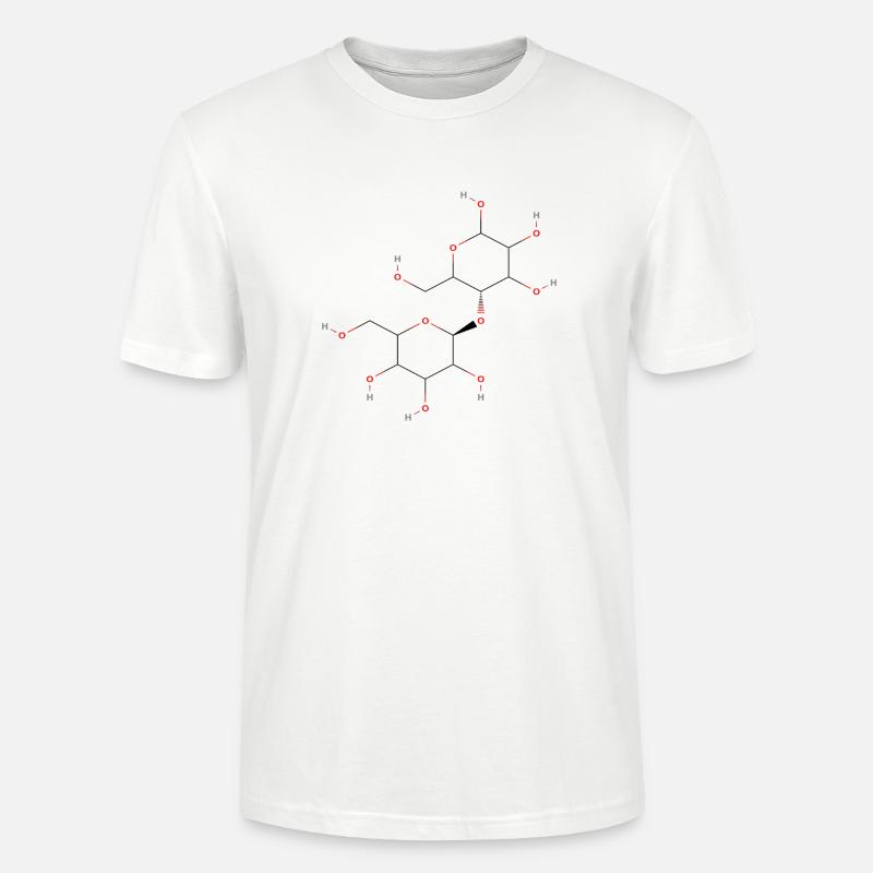 Cellulose Molekül - Farbige Strukturformel - Stanley/Stella Unisex Bio-T-Shirt CRAFTER - Weiß