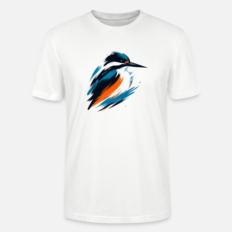 Dynamischer Eisvogel - Stanley/Stella Unisex Bio-T-Shirt CRAFTER - Weiß