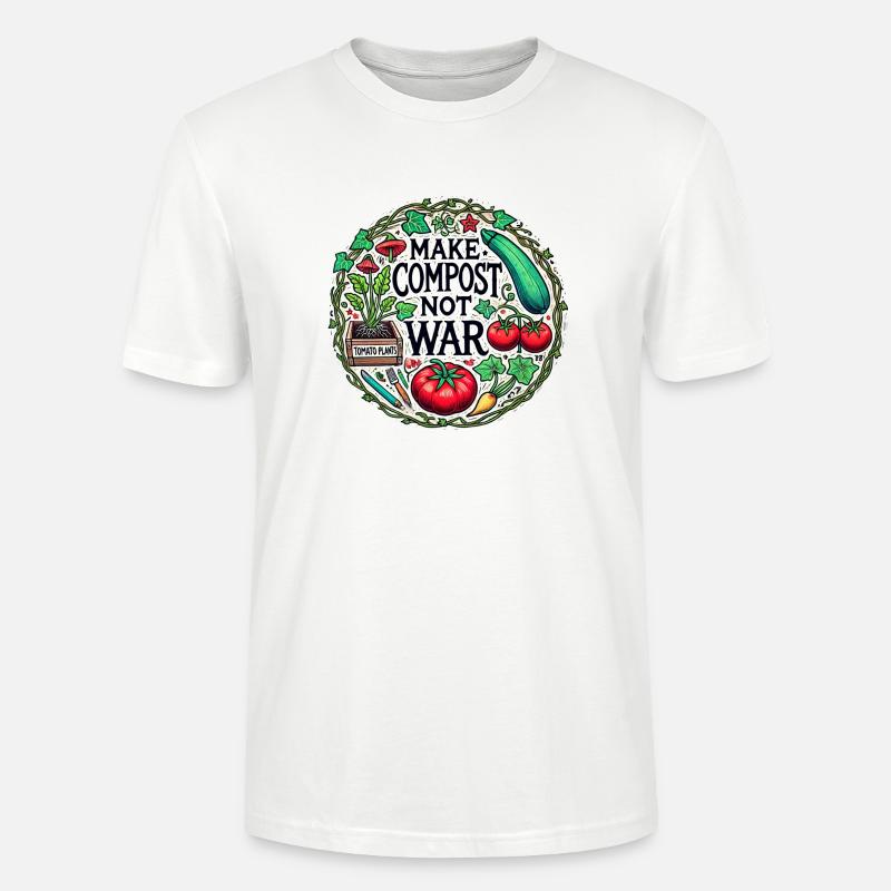 Kompost statt Krieg machen - Stanley/Stella Unisex Bio-T-Shirt CRAFTER - Weiß