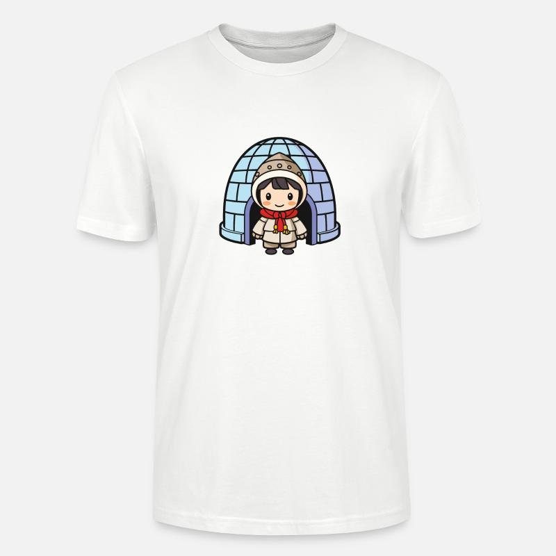 iglu eskimo mädchen - Stanley/Stella Unisex Bio-T-Shirt CRAFTER - Weiß