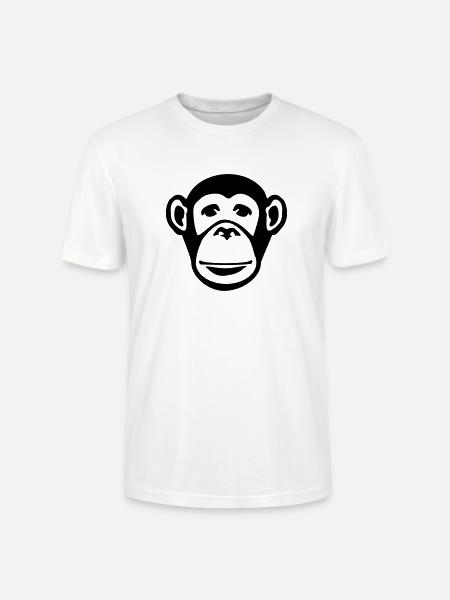 monkey_face_f1 - Stanley/Stella CRAFTER Unisex Organic T-Shirt - white