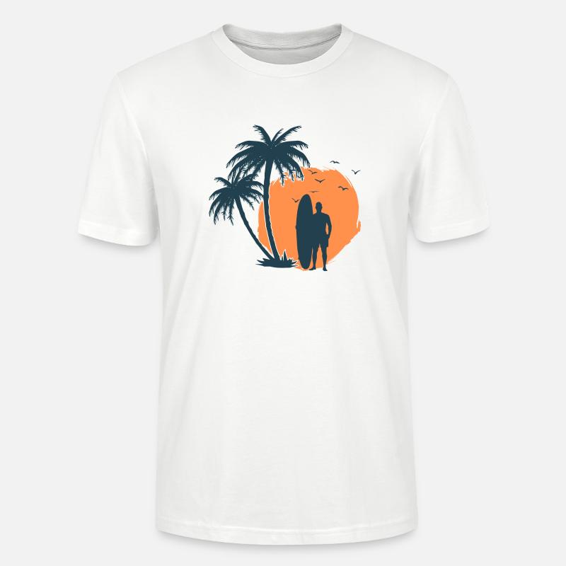 Surfer Palm Strand 1 - Stanley/Stella Unisex Bio-T-Shirt CRAFTER - Weiß