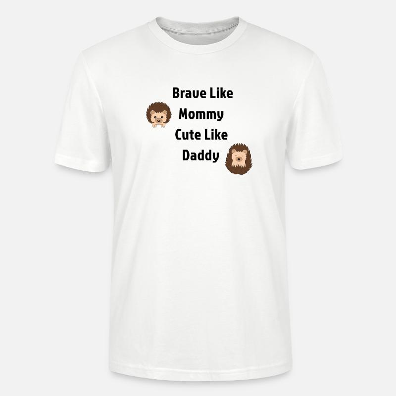 Courageux comme maman hérisson - T-shirt bio CRAFTER Stanley Stella Unisexe - blanc