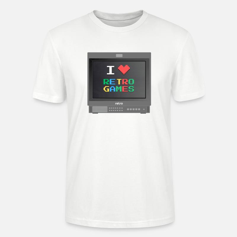 PVM Lover - Retrogames (Schwarz) - Stanley/Stella Unisex Bio-T-Shirt CRAFTER - Weiß