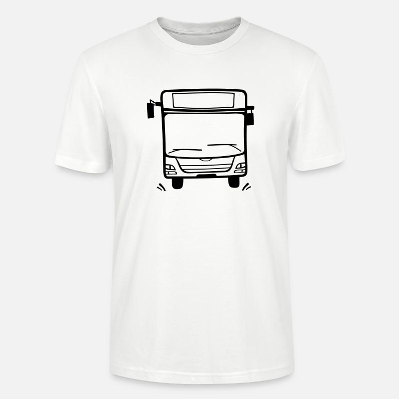 Linienbus ohne Text - Stanley/Stella Unisex Bio-T-Shirt CRAFTER - Weiß