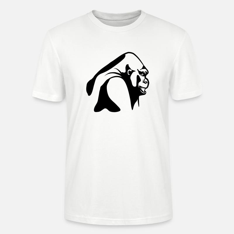 affe gorilla - Stanley/Stella Unisex Bio-T-Shirt CRAFTER - Weiß