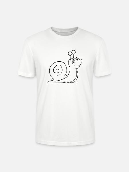 Snail Funny Kids - Stanley/Stella CRAFTER Unisex Organic T-Shirt - white