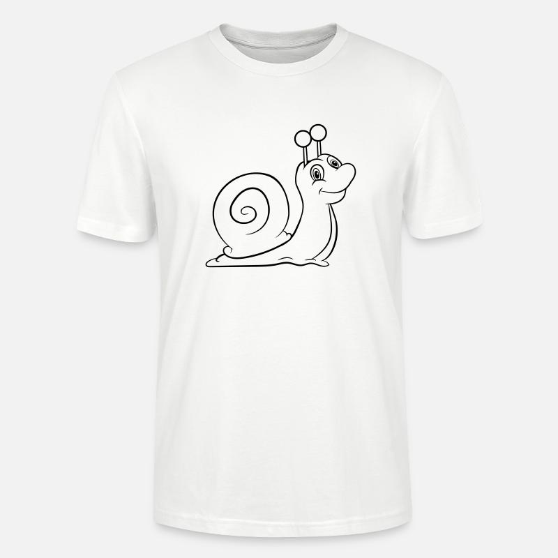 Schnecke lustig Kinder - Stanley/Stella Unisex Bio-T-Shirt CRAFTER - Weiß