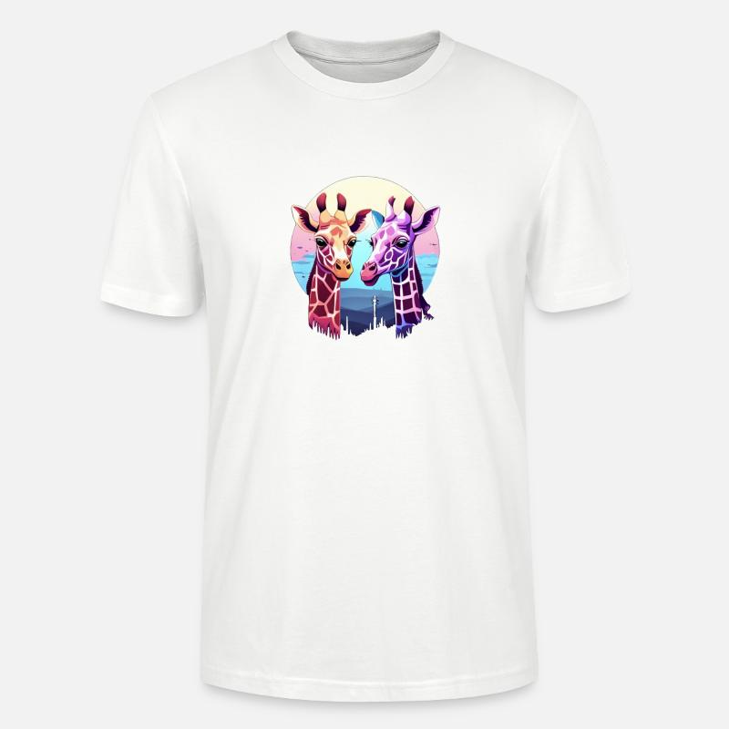 Giraffe - Stanley/Stella Unisex Bio-T-Shirt CRAFTER - Weiß