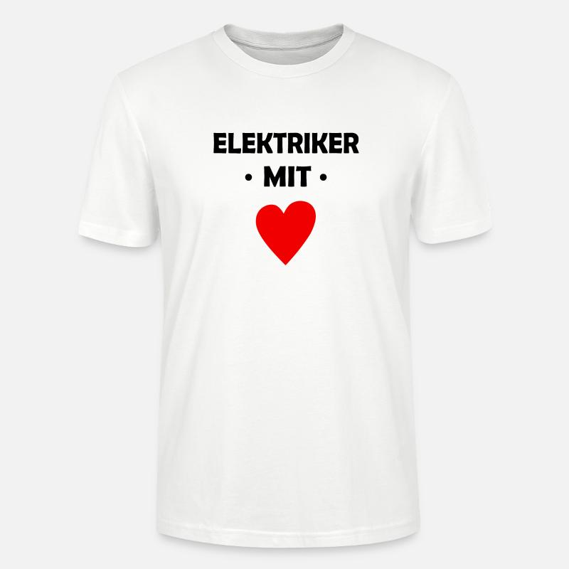 Elektriker mit Herz - Stanley/Stella Unisex Bio-T-Shirt CRAFTER - Weiß