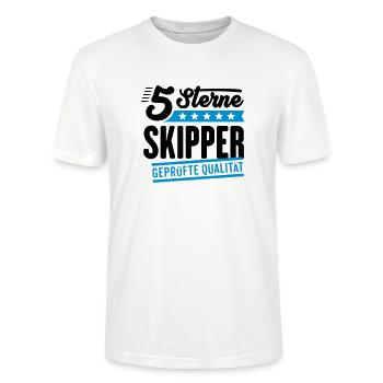 5Sterne Skipper - Stanley/Stella Unisex Bio-T-Shirt CRAFTER - Weiß - Vorne - Alina (178cm) & Michal (187cm)