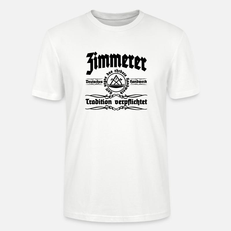 Zimmerer Tradition verpflichtet - Stanley/Stella Unisex Bio-T-Shirt CRAFTER - Weiß