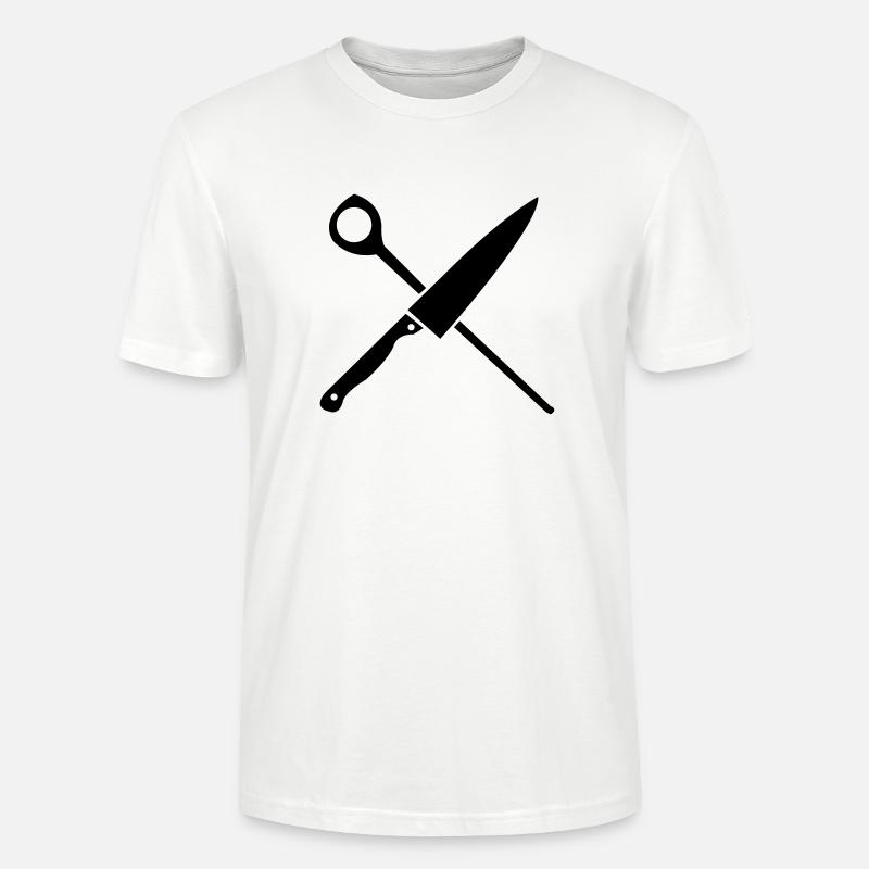 koch besteck - Stanley/Stella Unisex Bio-T-Shirt CRAFTER - Weiß