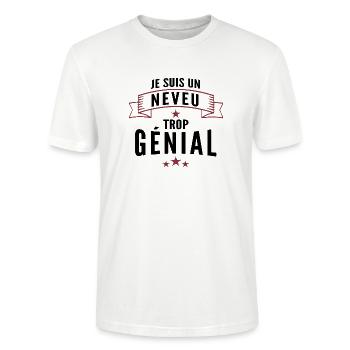 je suis un neveu génial - T-shirt bio CRAFTER Stanley Stella Unisexe - blanc - Devant - Alina (178cm) & Michal (187cm)