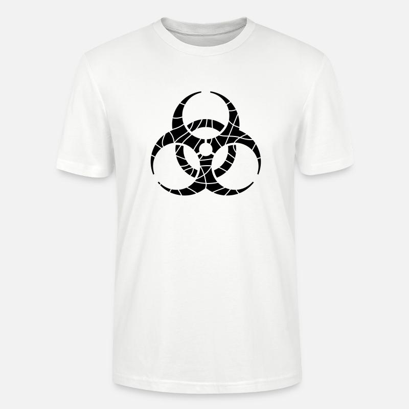 Biohazard Symbol Risse Design - Stanley/Stella Unisex Bio-T-Shirt CRAFTER - Weiß