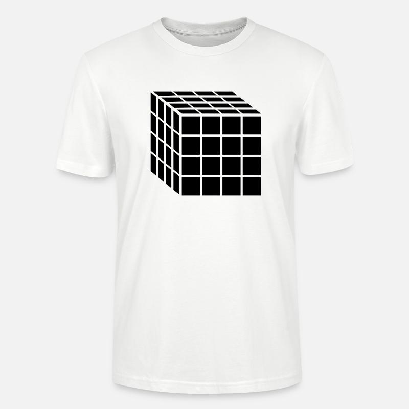 Cube de bloc 4x4 - T-shirt bio CRAFTER Stanley Stella Unisexe - blanc