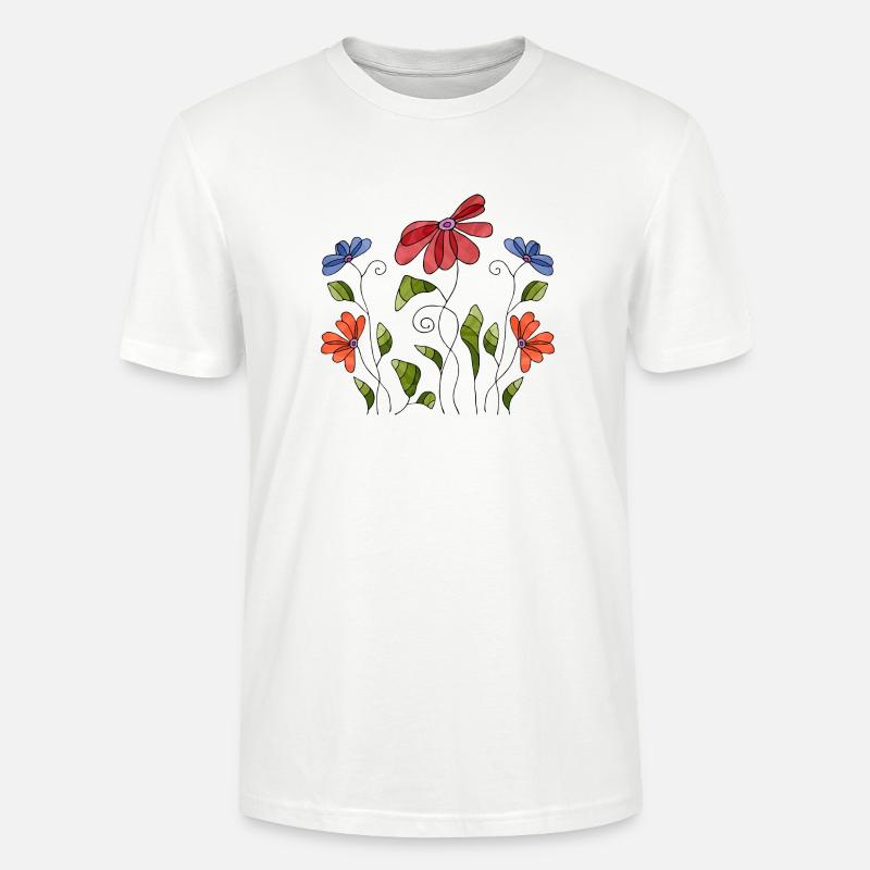 Fleur - T-shirt bio CRAFTER Stanley Stella Unisexe - blanc