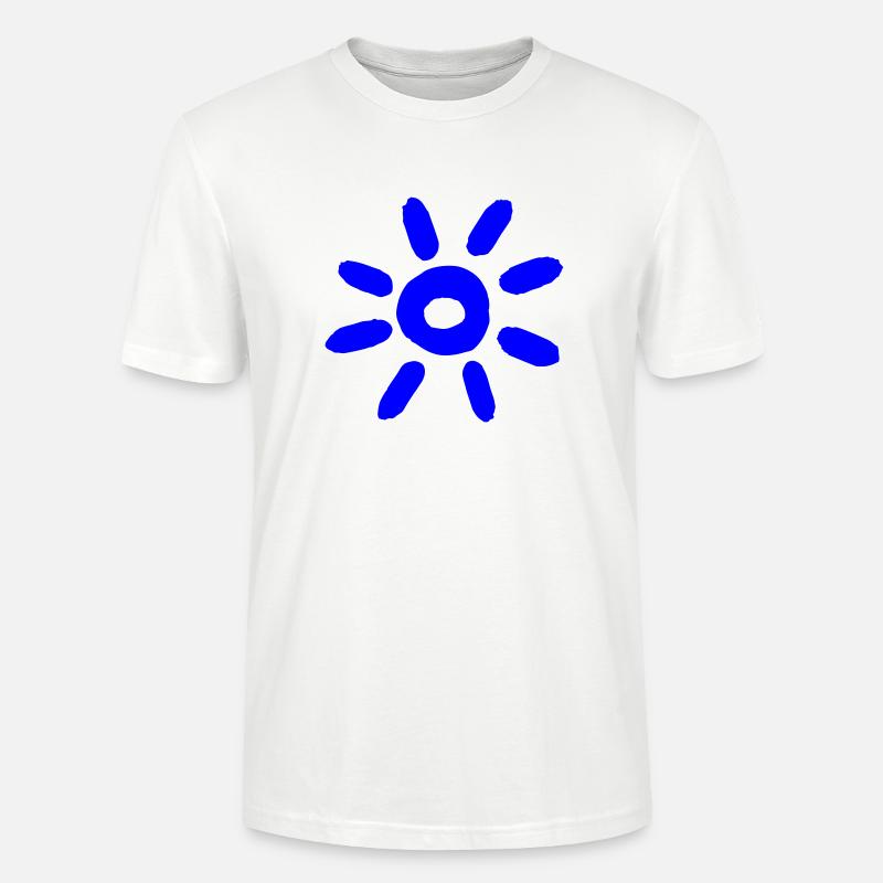 Blaue Sonne - Stanley/Stella Unisex Bio-T-Shirt CRAFTER - Weiß
