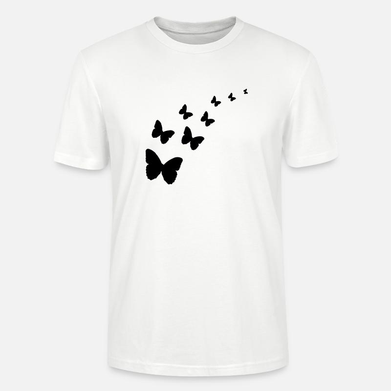 Schmetterlinge - Stanley/Stella Unisex Bio-T-Shirt CRAFTER - Weiß