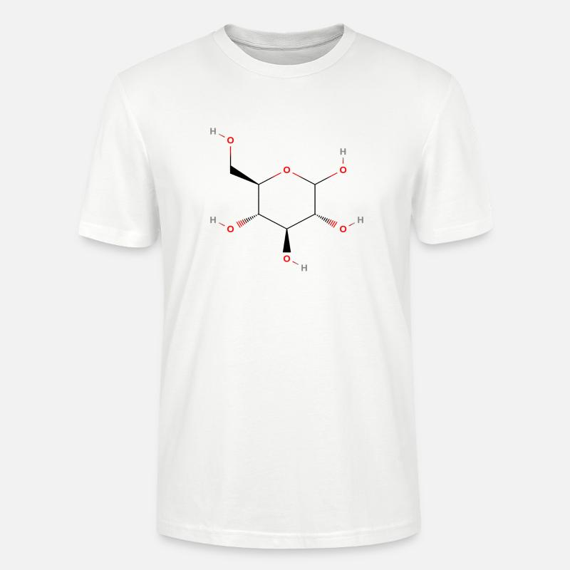 GlukoseMolekül - Farbige Strukturformel - Stanley/Stella Unisex Bio-T-Shirt CRAFTER - Weiß