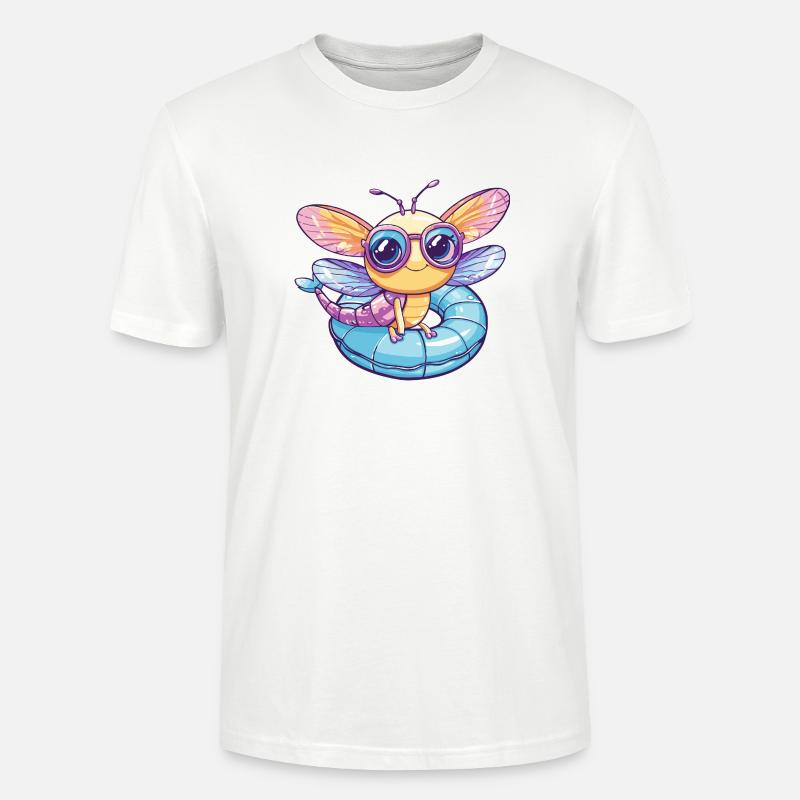 Libelle Comic Cool - Stanley/Stella Unisex Bio-T-Shirt CRAFTER - Weiß
