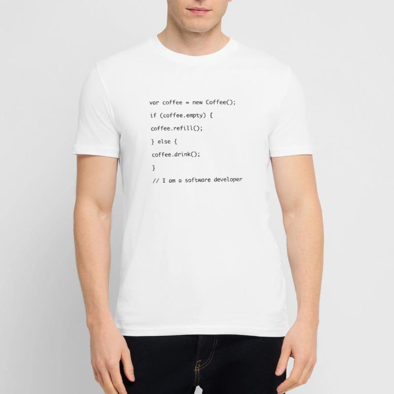 Recharge de café code Javascript T-shirt bio CRAFTER Stanley Stella Unisexe