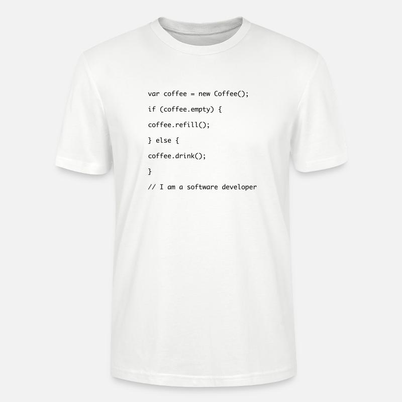 Kaffe auffüllen Javascript Code - Stanley/Stella Unisex Bio-T-Shirt CRAFTER - Weiß