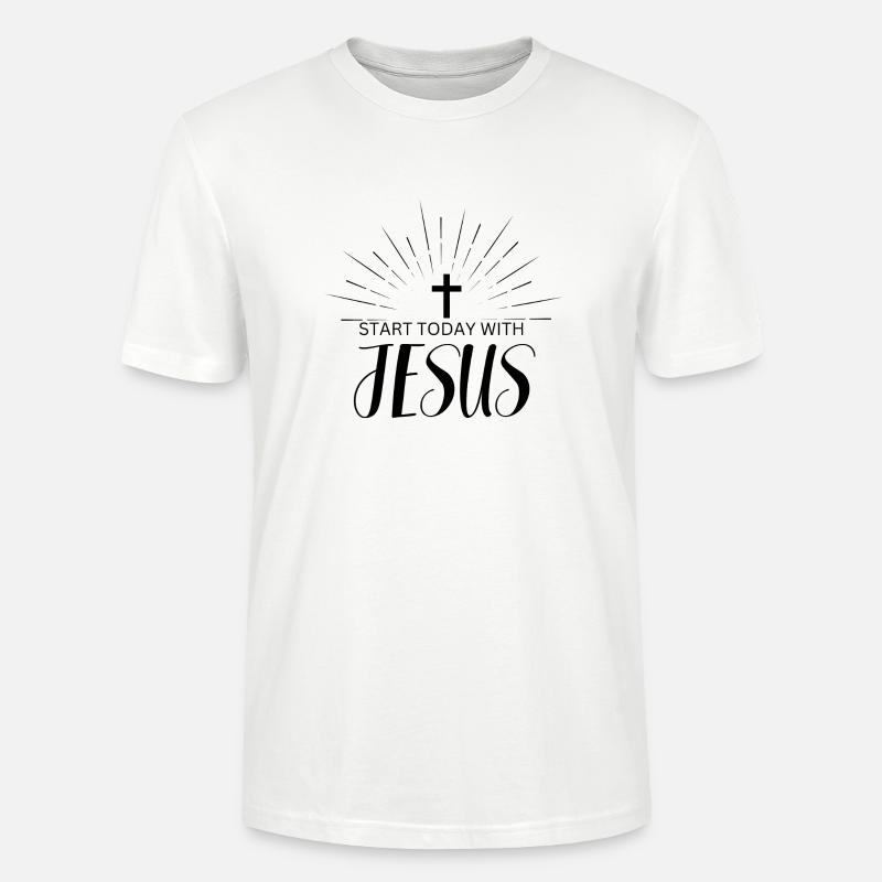 Beginnen Sie heute mit Jesus - Stanley/Stella Unisex Bio-T-Shirt CRAFTER - Weiß