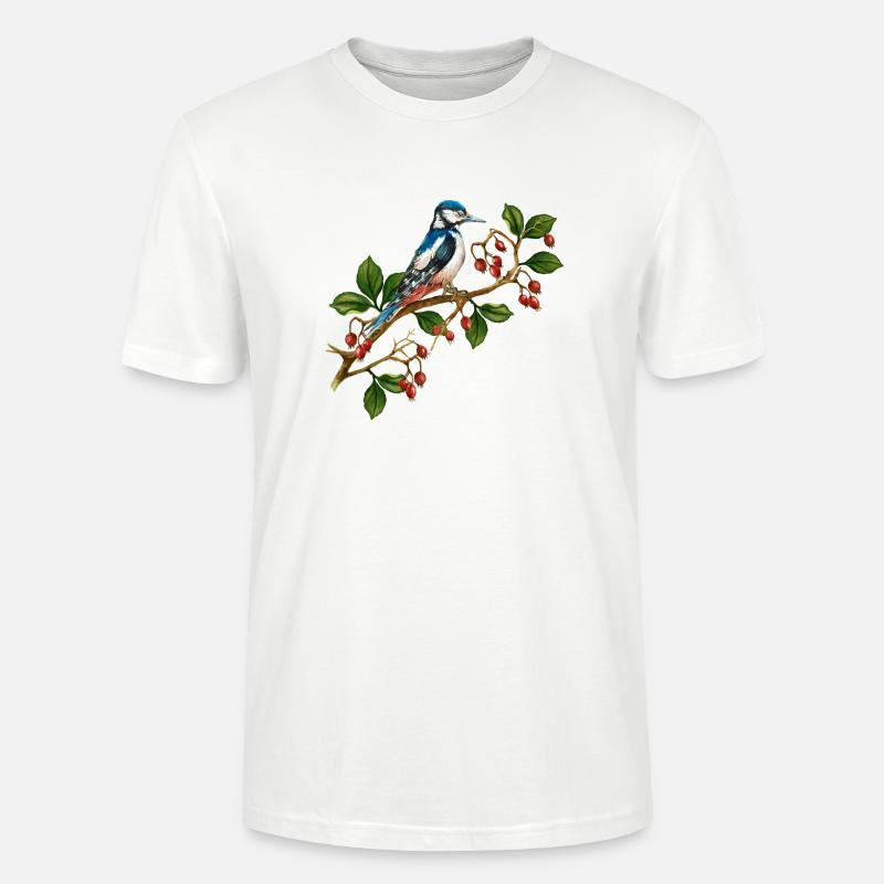 Bunter Vogel - Stanley/Stella Unisex Bio-T-Shirt CRAFTER - Weiß