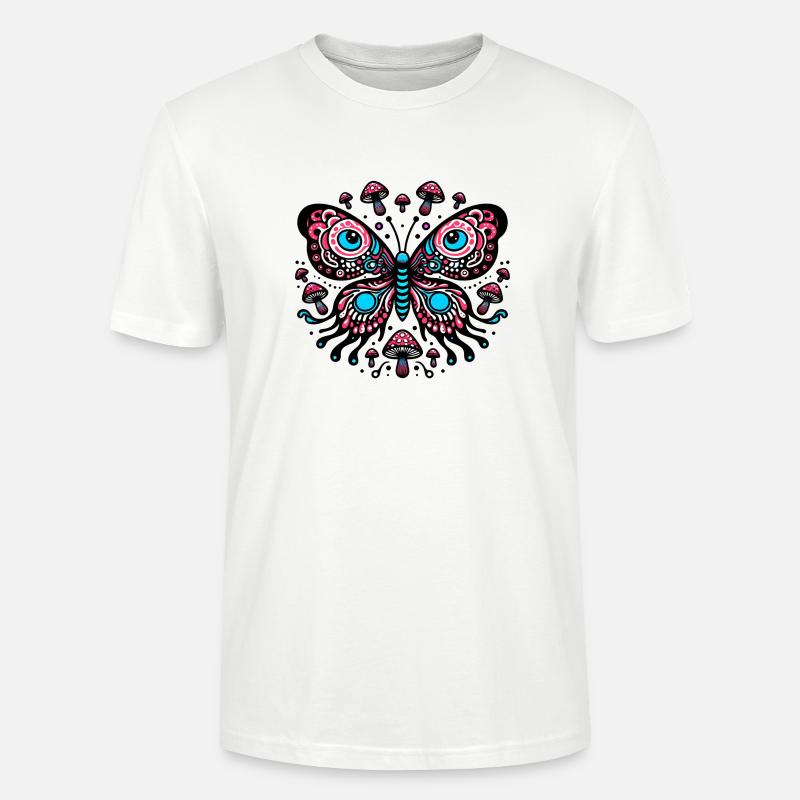 Vibrant Comic Butterfly - Stanley/Stella Unisex Bio-T-Shirt CRAFTER - Weiß