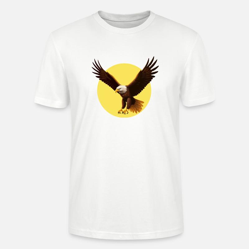 Aigle devant le soleil - T-shirt bio CRAFTER Stanley Stella Unisexe - blanc