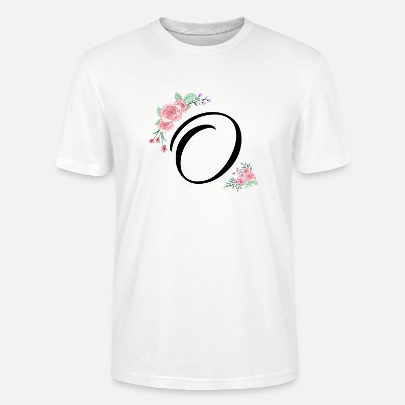 Buchstabe o Blumen - Stanley/Stella Unisex Bio-T-Shirt CRAFTER - Weiß