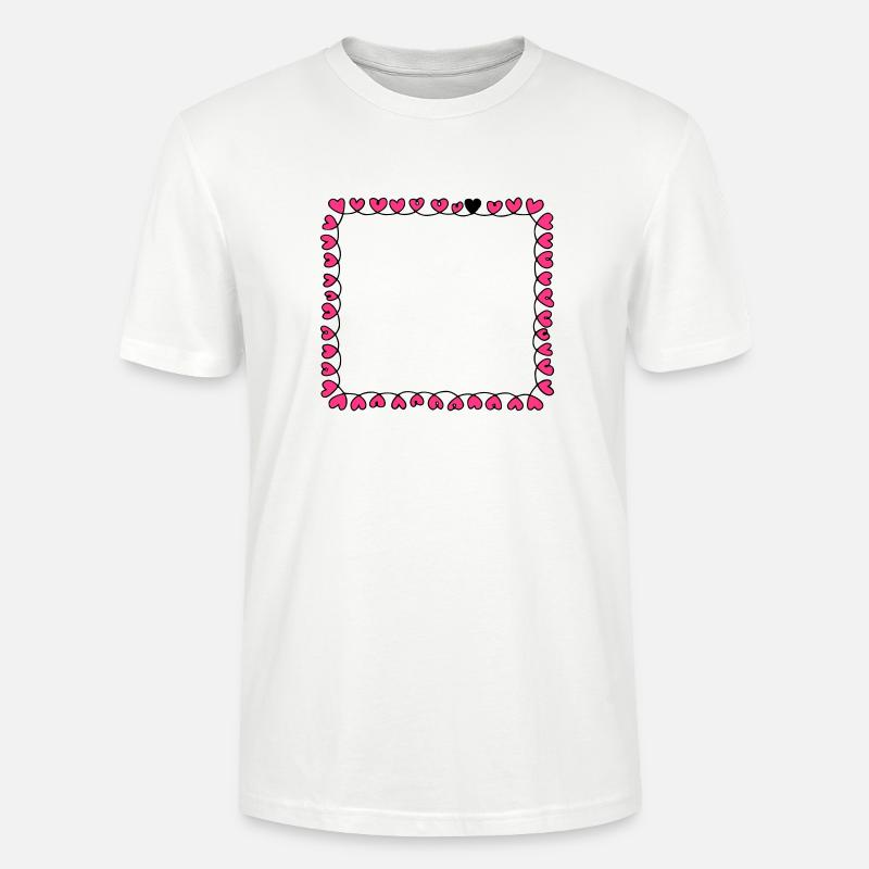 Rahmen Herzen - Stanley/Stella Unisex Bio-T-Shirt CRAFTER - Weiß