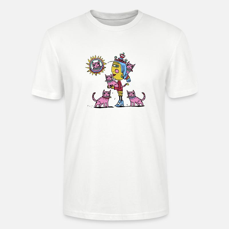 Katzen - Stanley/Stella Unisex Bio-T-Shirt CRAFTER - Weiß