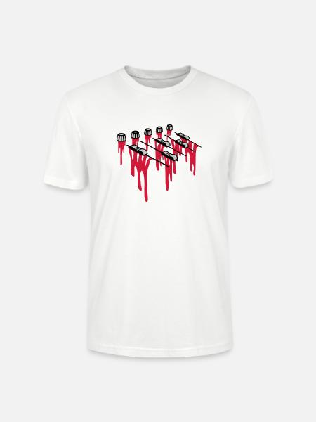 Blood Drops Mixer - Stanley/Stella CRAFTER Unisex Organic T-Shirt - white