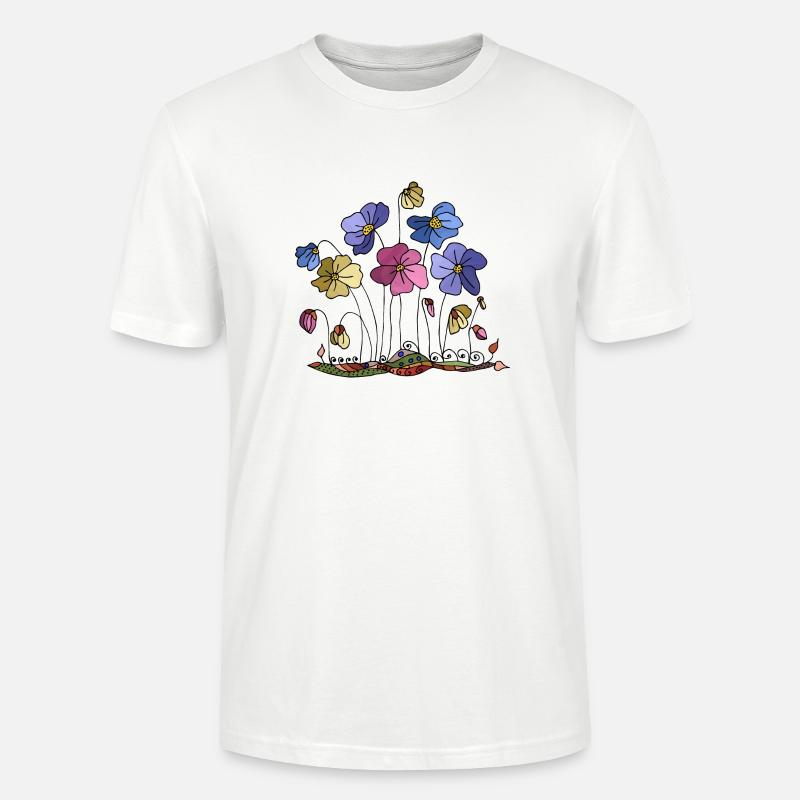 Fleur - T-shirt bio CRAFTER Stanley Stella Unisexe - blanc