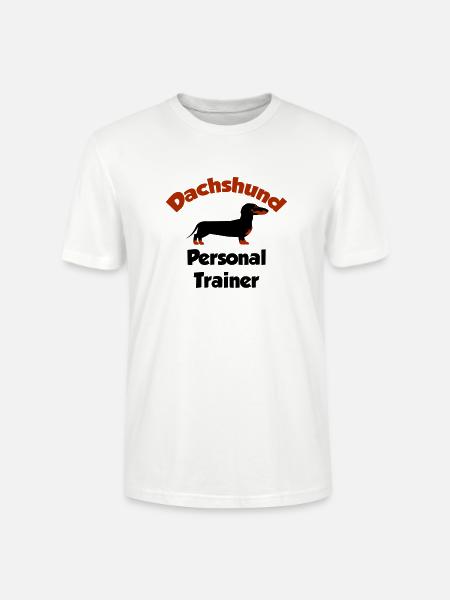Dachshund - Personal Trainer - Stanley/Stella CRAFTER Unisex Organic T-Shirt - white
