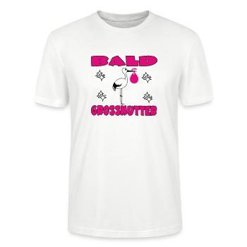 BALD GROSSMUTTER - Stanley/Stella CRAFTER Unisex Organic T-Shirt - white - Front - Alina (178cm) & Michal (187cm)