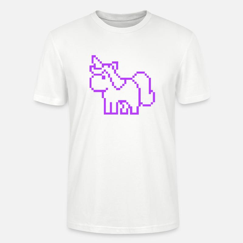 pixel einhorn - Stanley/Stella Unisex Bio-T-Shirt CRAFTER - Weiß