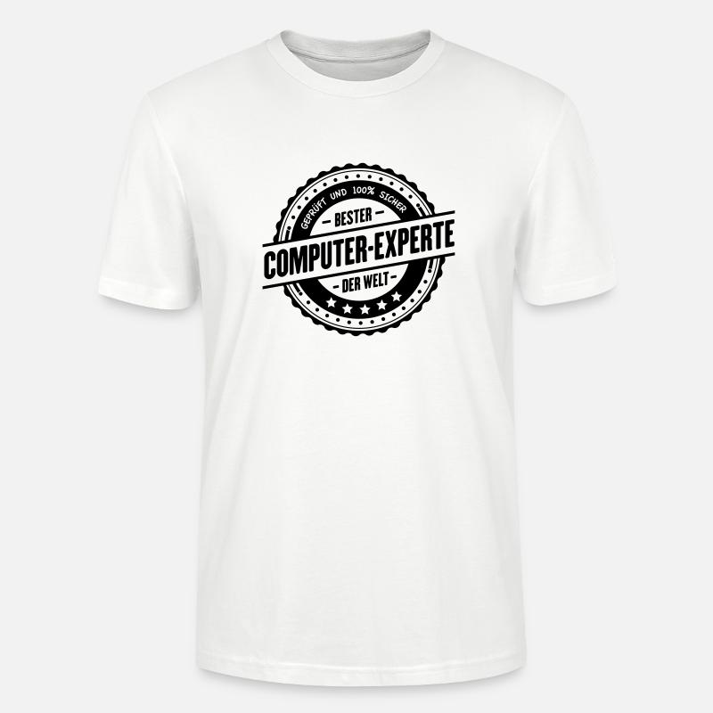 Bester Computer-Experte - Stanley/Stella Unisex Bio-T-Shirt CRAFTER - Weiß