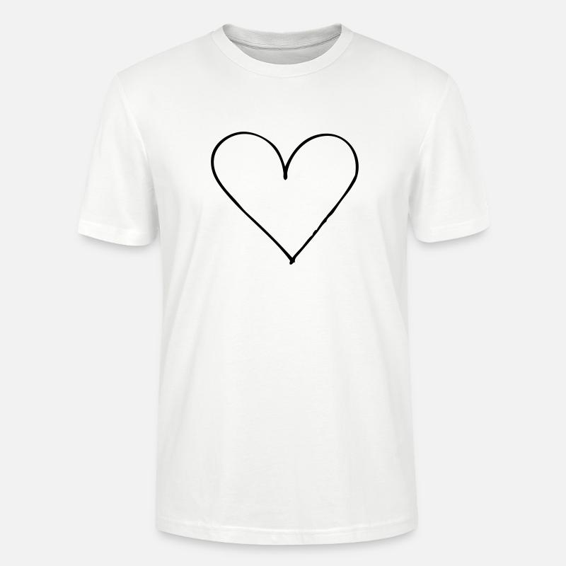 Herz - Stanley/Stella Unisex Bio-T-Shirt CRAFTER - Weiß